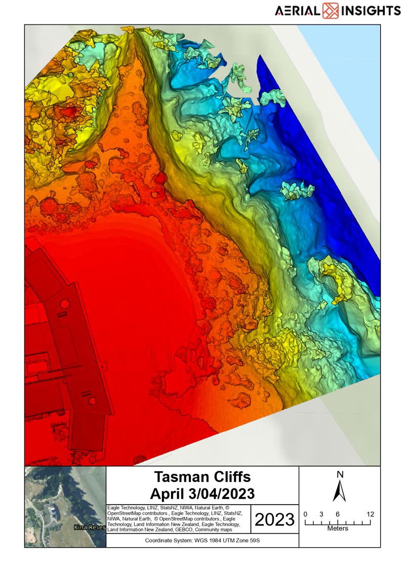 Tasman Cliffs contour sheet 4